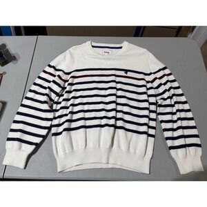 Vtg Stanford Blue Red Striped Sweater XL